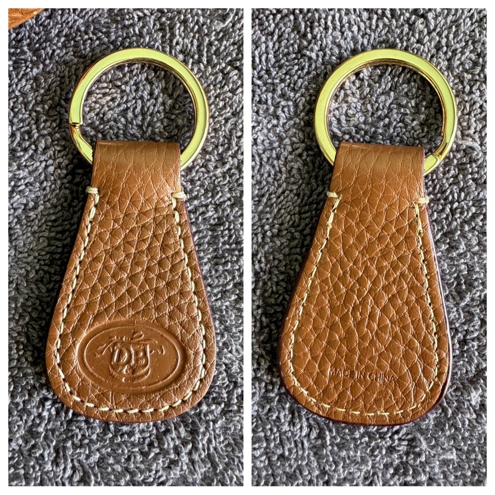 Dooney & Bourke Camel Tan Saddle Pebble Leather LOGO LOCK Hobo Shoulder Bag EUC! - Picture 11 of 11